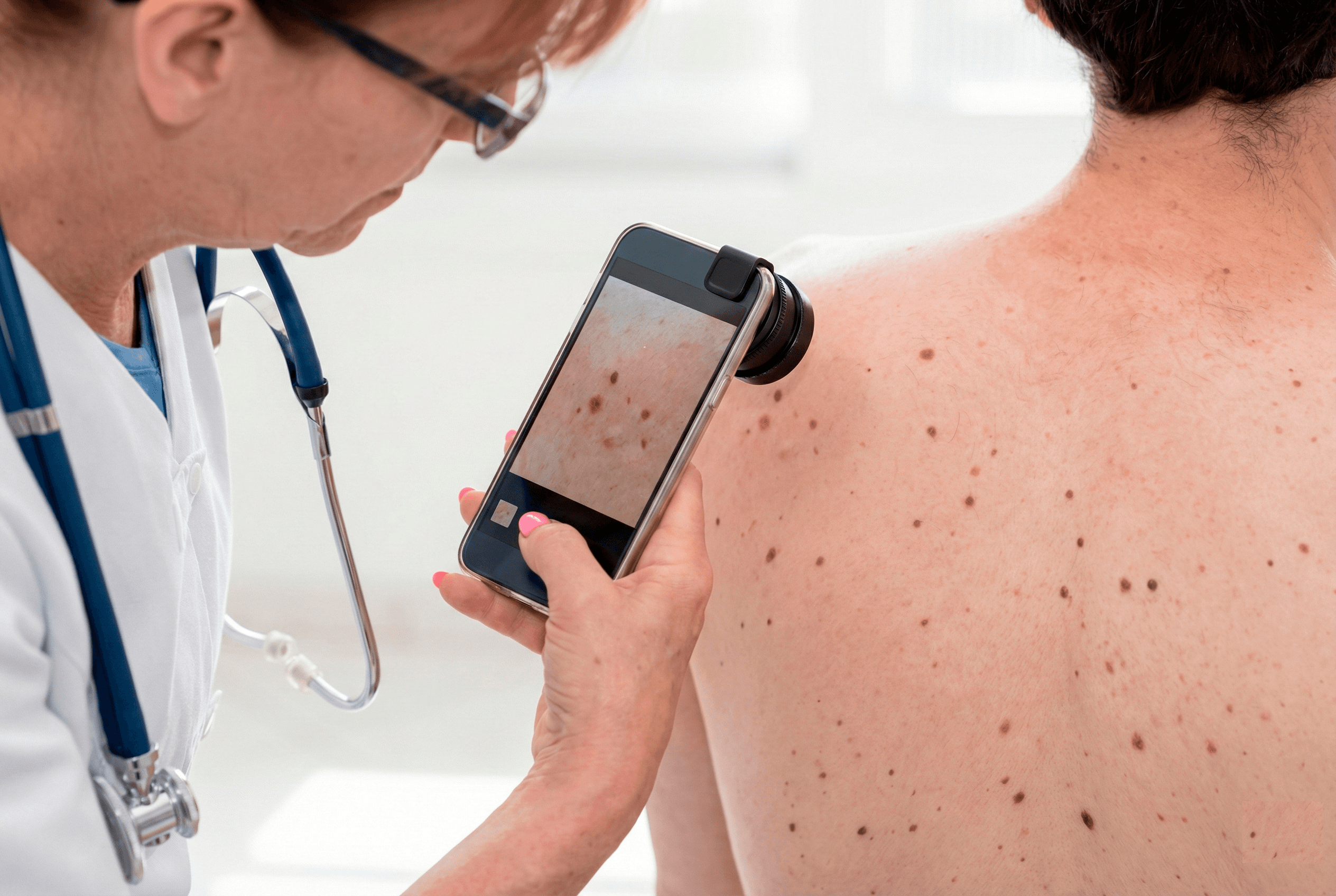 Fondo dermatología tecnológica